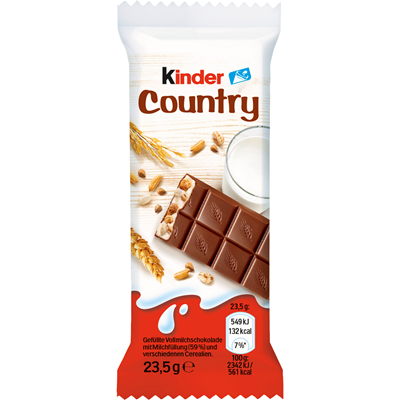 Kinder Country 20er Pack – 20 Stück à 23,5 g, 470 g Karton